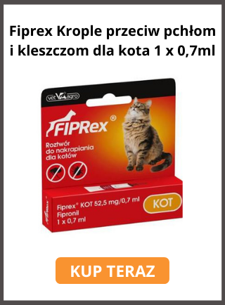 Fiprex Krople przeciw pchłom i kleszczom dla kota 1 x 0,7ml