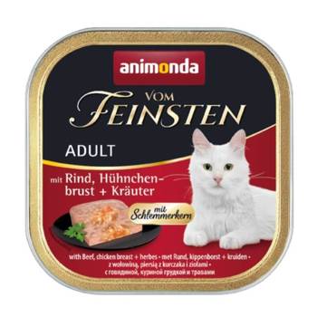 Animonda Vom Feinsten dla smakoszy wołowina z piersią kurczaka i ziołami 100g
