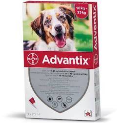 Bayer Advantix krople 1 x 2,5ml dla psów 10kg - 25kg