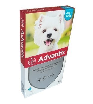 Bayer Advantix krople 4 x 1ml dla psów 4kg - 10kg