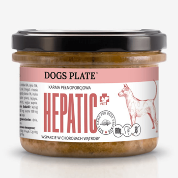 Dogs Plate Vet Hepatic karma dla psów na wątrobę z indykiem 180g