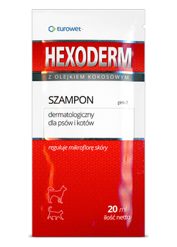 Eurowet Hexoderm szampon dermatologiczny dla psów i kotów 20ml