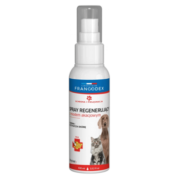 Francodex spray regenerujący skórę z miodem akacjowym dla psów i kotów 100ml