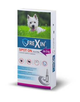 Frexin Krople przeciwko ektopasożytom na bazie olejków naturalnych dla psa do 5kg 1x1ml