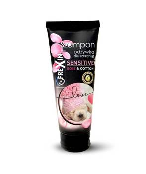 Frexin Szampon Sensitive + Odżywka dla szczeniąt rose & cotton 220g