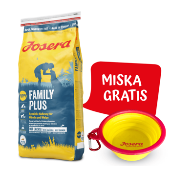 Josera Family Plus 15kg + silikonowa miska turystyczna GRATIS