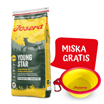Josera YoungStar 15kg + silikonowa miska turystyczna GRATIS