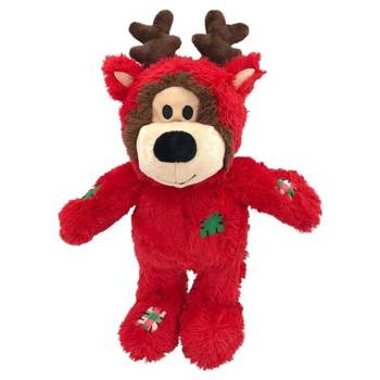 KONG Holiday Wild Knots Bear - Świąteczna Zabawka dla psa Miś czerwona