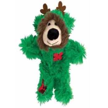 Kong świąteczna zabawka dla kota Softies Pajama Bear miś renifer zielony