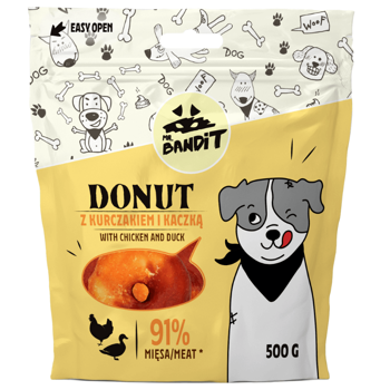 Mr Bandit Donut przysmak dla psa kurczak z kaczką 500g