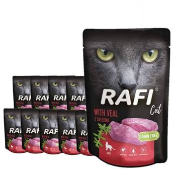 Rafi dla kota z cielęciną bez zbóż 10x100g