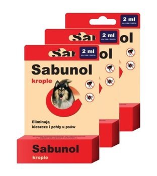 Sabunol Krople przeciw pchłom i kleszczom dla psa (10-20kg) 3x2ml