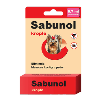 Sabunol Krople przeciw pchłom i kleszczom dla psa (<5kg) 0,7ml