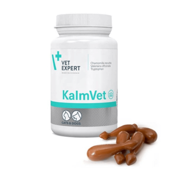 VetExpert Kalmvet preparat na objawy stresu dla psa i kota 60kaps.