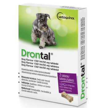 Vetoquinol Drontal Dog Flavour tabletki na odrobaczanie dla psów 2tab.