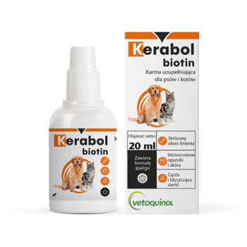 Vetoquinol Kerabol Biotin krople na sierść i skórę 20ml
