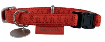 Zolux Obroża regulowana czerwona Mac Leather 15mm