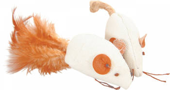 Zolux Zabawki dla kota mysze z piórkami 2x5cm