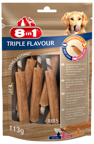 8in1 Przysmak Triple Flavour Ribs 6 szt. (486232)