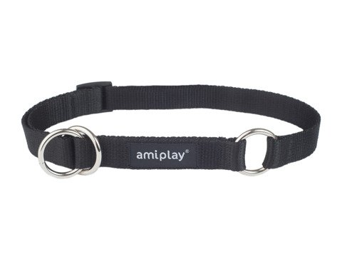 Amiplay Basic Obroża półzaciskowa L 35-50 x 2cm czarna