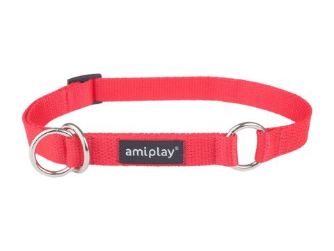 Amiplay Basic Obroża półzaciskowa L 35-50 x 2cm czerwona