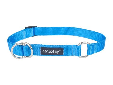 Amiplay Basic Obroża półzaciskowa L 35-50 x 2cm niebieska