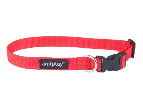 Amiplay Basic Obroża regulowana S 20-35 x 1cm czerwona