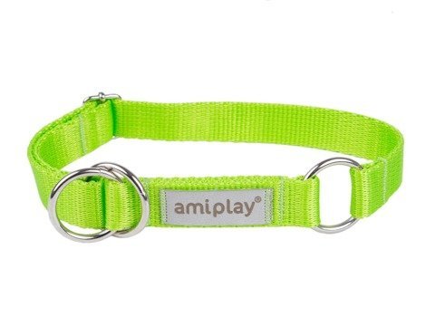 Amiplay Samba Obroża półzaciskowa XL 40-60 x 2,5cm zielona