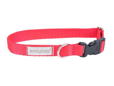 Amiplay Samba Obroża regulowana XL 45-70 x 2,5cm czerwona