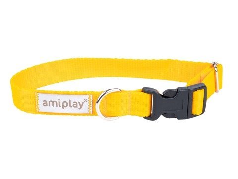Amiplay Samba Obroża regulowana XL 45-70 x 2,5cm żółta