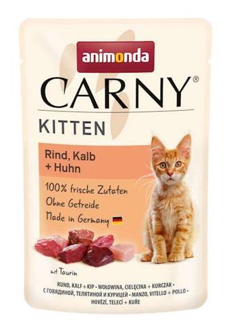 Animonda Carny Kitten wołowina, cielęcina, drób 12x85g
