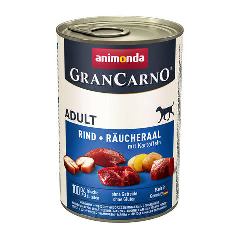 Animonda GranCarno Original Adult Wołowina i Węgorz wędzony z ziemniakami 400g