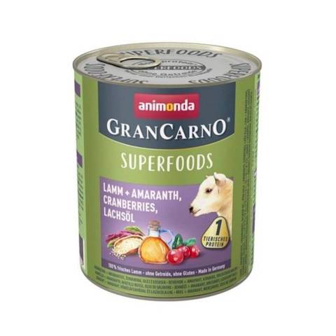 Animonda GranCarno Superfoods Jagnięcina Amarantus Żurawina Olej z łososia 800g