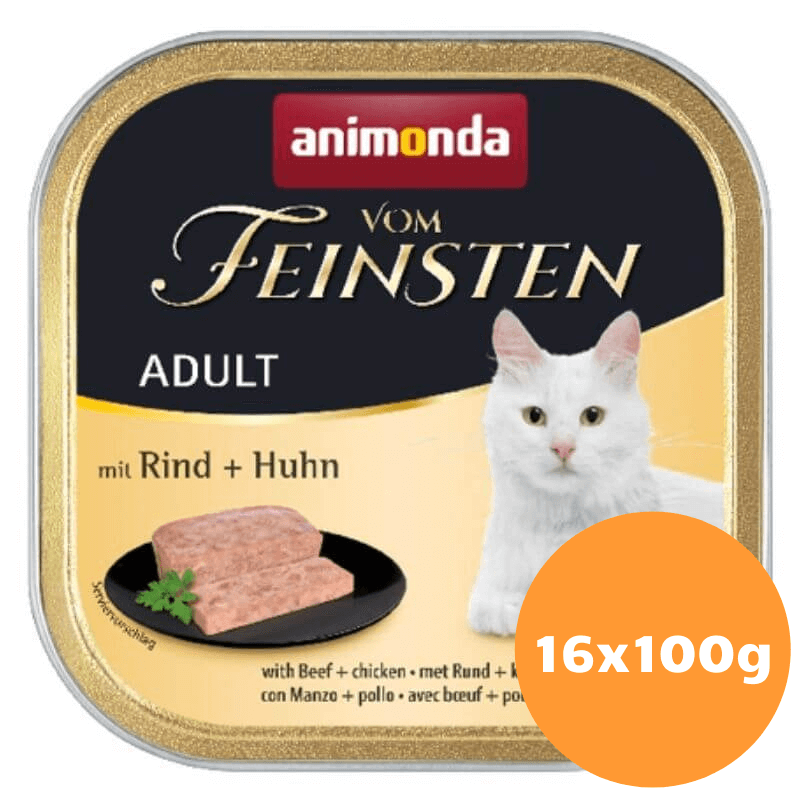 Animonda Vom Feinsten Adult z wołowiną i kurczakiem 16x100g