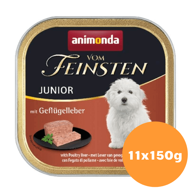 Animonda Vom Feinsten Puppy z wątróbką drobiową 11x150g