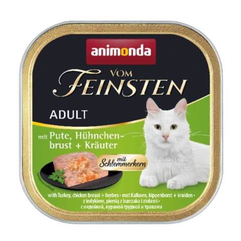 Animonda Vom Feinsten dla smakoszy indyk z piersią kurczaka i ziołami 100g