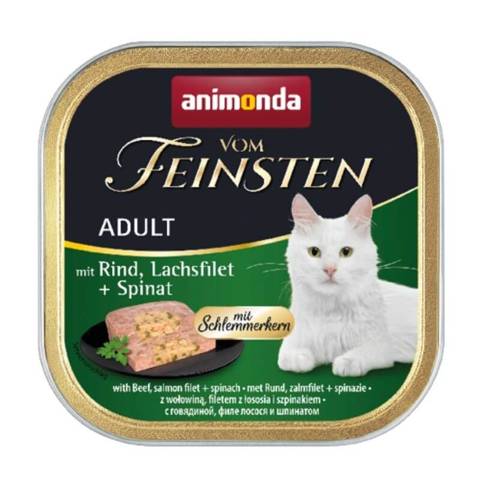 Animonda Vom Feinsten dla smakoszy wołowina, filet z łososia i szpinak 100g