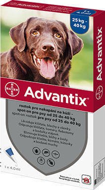 Bayer Advantix krople 1 x 4ml dla psów 25kg - 40kg