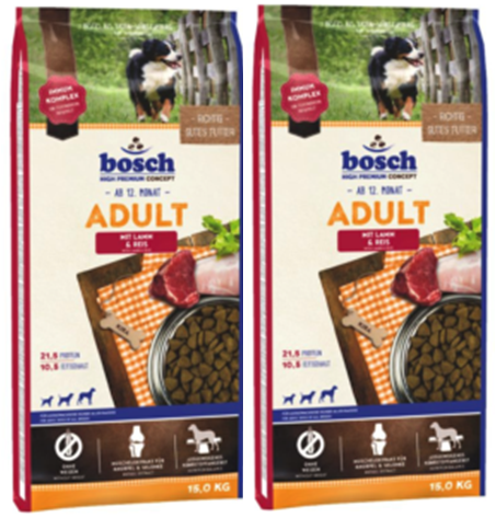 Bosch Adult Lamb & Rice 2x15kg