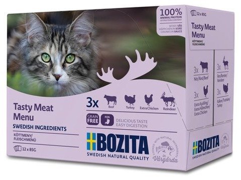 Bozita Cat Multibox mięsne kawałki w sosie 12x85g