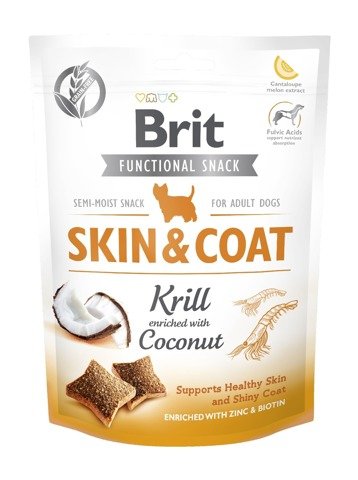 Brit Care Dog Functional Snack Skin & Coat Krill 150g 