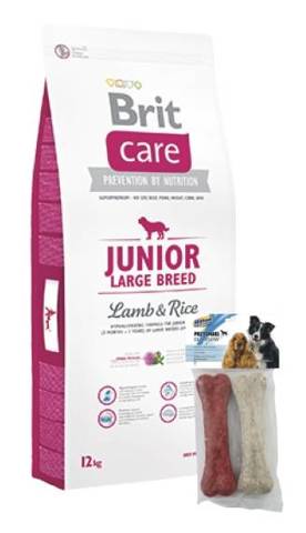 Brit Care Junior Large Breed Lamb & Rice 12kg + przysmak gratis!