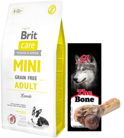 Brit Care Mini Grain-Free Adult Lamb 7kg + GRATIS