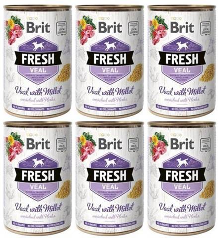 Brit Fresh Veal&Millet 6x400g