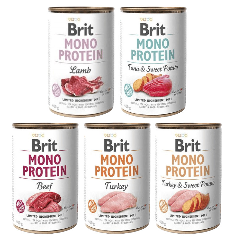 Brit Mono Protein MIX 5 smaków 12x400g