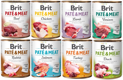 Brit Pate & Meat MIX smaków 16x800g