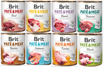 Brit Pate & Meat MIX smaków 8x800g