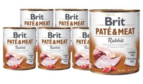 Brit Pate & Meat Rabbit Królik 6x800g
