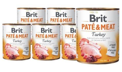 Brit Pate & Meat Turkey Indyk 6x800g