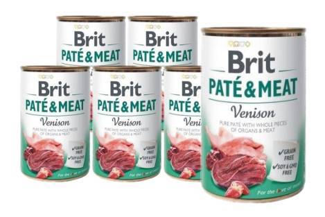 Brit Pate & Meat Venison Dziczyzna 6x400g